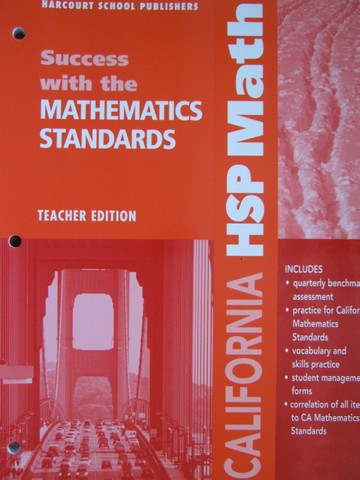 (image for) California HSP Math 4 Success with Math Standards (CA)(TE)(P)