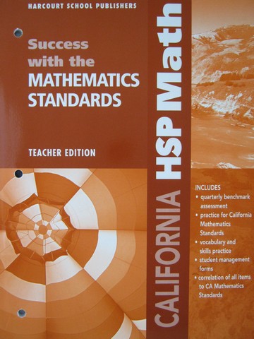 (image for) California HSP Math 5 Success with Mathematics Standards TE (P)