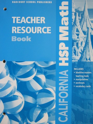 (image for) California HSP Math K Teacher Resource Book (CA)(TE)(P)