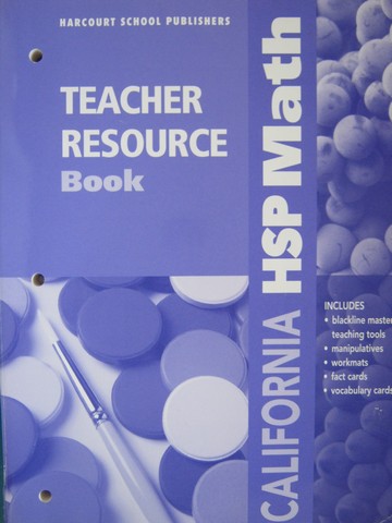 (image for) California HSP Math 1 Teacher Resource Book (CA)(TE)(P)