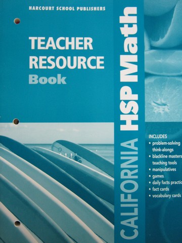 (image for) California HSP Math 3 Teacher Resource Book (CA)(TE)(P)