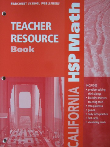 (image for) California HSP Math 4 Teacher Resource Book (CA)(TE)(P)