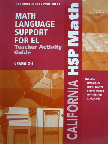 (image for) California HSP Math 3-6 Math Language Support for EL (CA)(TE)(P)