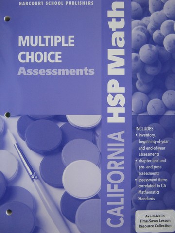 (image for) California HSP Math 1 Multiple Choice Assessments (CA)(P)
