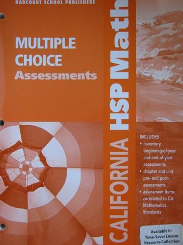 (image for) California HSP Math 5 Multiple Choice Assessments (CA)(P)
