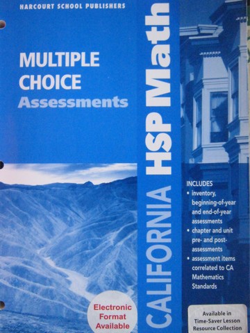 (image for) California HSP Math 6 Multiple Choice Assessments (CA)(P)