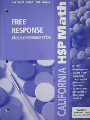 (image for) California HSP Math 1 Free Response Assessments (CA)(P)