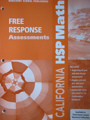 (image for) California HSP Math 5 Free Response Assessments (CA)(P)