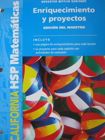(image for) California HSP Matematicas K Enriquecimiento y (CA)(TE)(P)