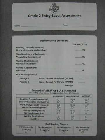 (image for) California Excursions 2 Entry-Level Assessment (CA)(P)