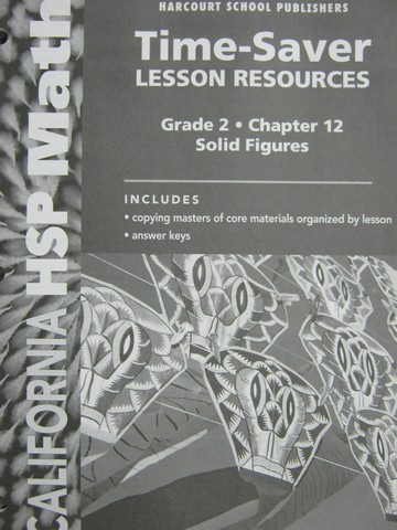 (image for) California HSP Math 2 Chapter 12 Time-Saver Lesson (CA)(P)