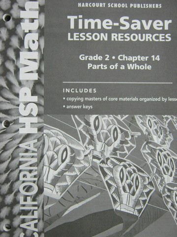 (image for) California HSP Math 2 Chapter 14 Time-Saver Lesson (CA)(P)