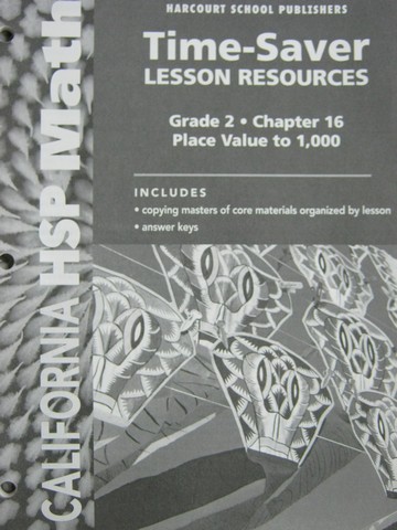 (image for) California HSP Math 2 Chapter 16 Time-Saver Lesson (CA)(P)