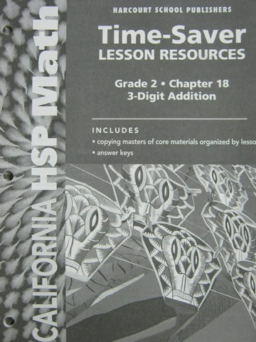 (image for) California HSP Math 2 Chapter 18 Time-Saver Lesson (CA)(P)