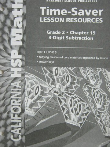 (image for) California HSP Math 2 Chapter 19 Time-Saver Lesson (CA)(P)
