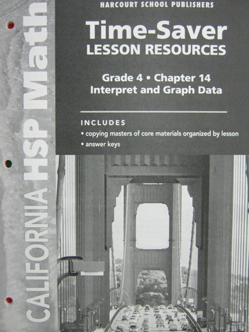 (image for) California HSP Math 4 Chapter 14 Time-Saver Lesson (CA)(P)
