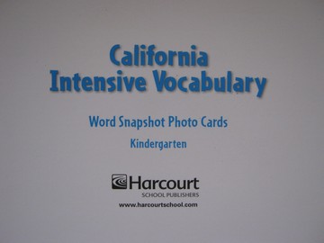 (image for) California Excursions K Intensive Vocabulary Cards (CA)(Pk)