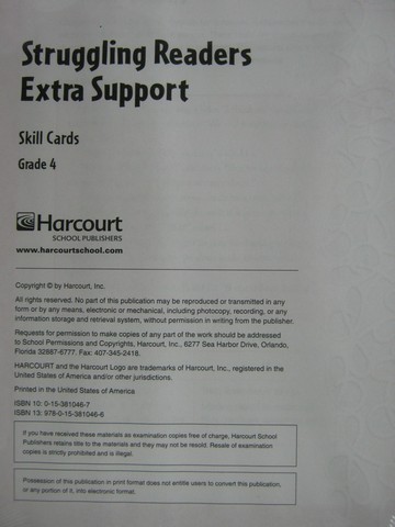 (image for) California Excursions 4 SRES Skill Cards (CA)(PK)