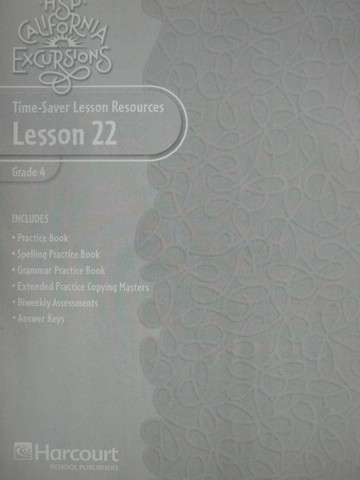 (image for) HSP California Excursions 4 Time-Saver Lesson Resources 22 (P)