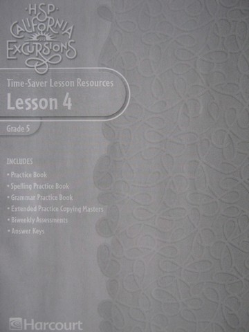 (image for) HSP California Excursions 5 Time-Saver Lesson Resources 4 (P)