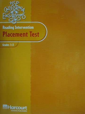(image for) California Excursions Grades 1-3 Placement Test (CA)(P)