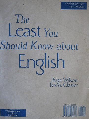 (image for) Least You Should Know about English 8th Edition Test Packet (Pk)