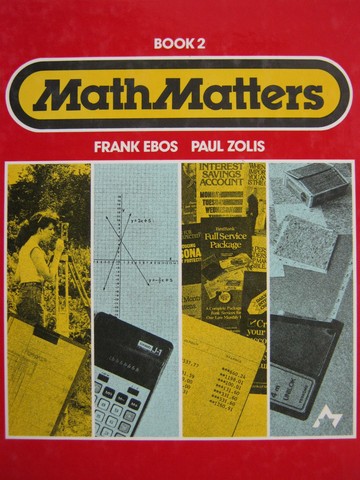 MathMatters Book 2 (H) by Frank Ebos & Paul Zolis (image for) MathMatters Book 2 (H) by Frank Ebos & Paul Zolis