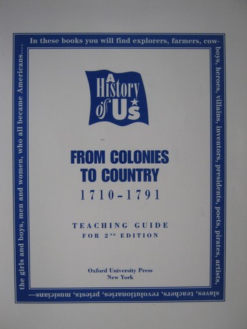 (image for) A History of US 3 From Colonies to Country 1710-1791 TG (TE)(P)