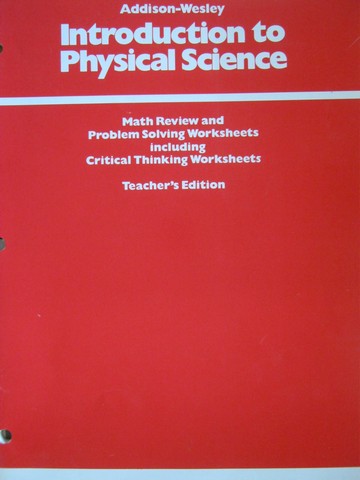 (image for) Introduction to Physical Science Math Review TE (TE)(P)