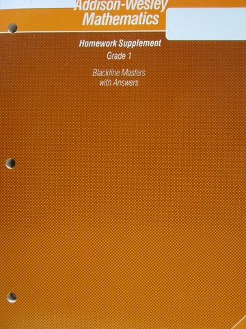 (image for) Addison-Wesley Mathematics 1 Homework Supplement (P)