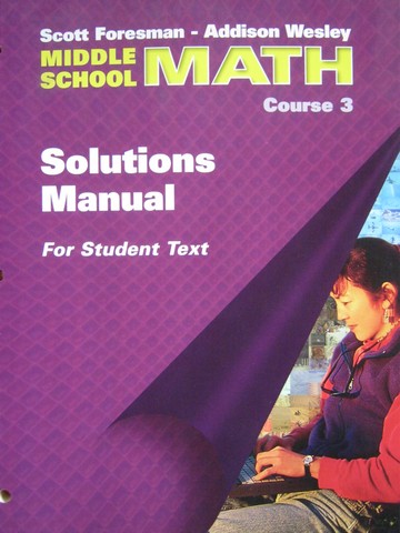 (image for) Middle School Math Course 3 Solutions Manual (P)