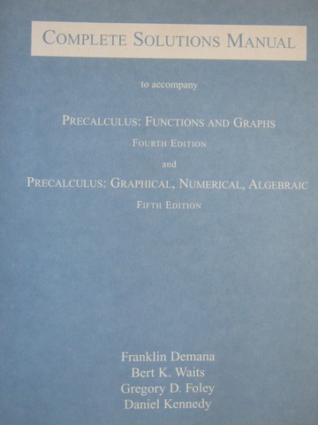 (image for) Precalculus Functions & Graphs 4th Edition Complete Solution (P)