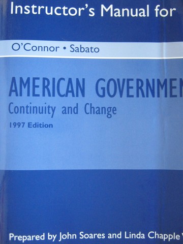 (image for) American Government 1997 Edition IM (TE)(P) by Soares & Wright