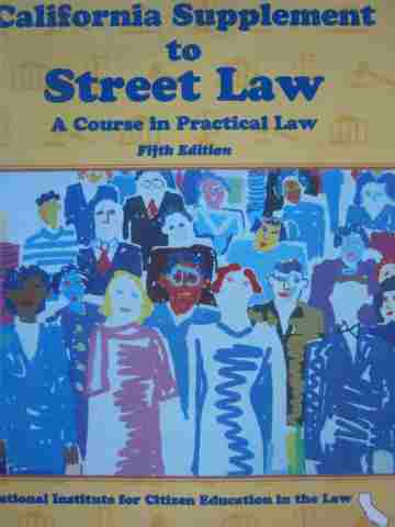 (image for) Street Law 5th Edition California Supplement (CA)(P) by Nazario,