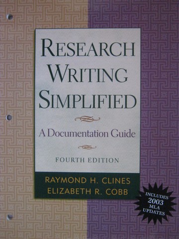 (image for) Research Writing Simplified 4th Edition (P) by Clines & Cobb