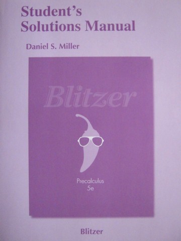 (image for) Precalculus 5th Edition Student's Solutions Manual (P) by Miller