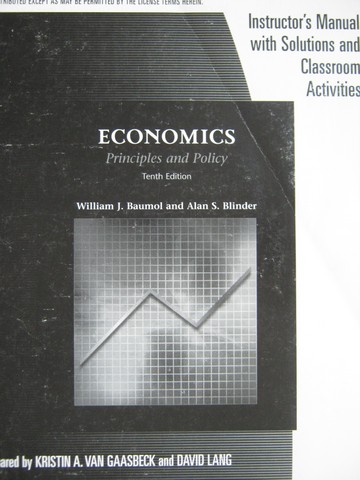 (image for) Economics Principles & Policy 10th Edition IM (TE)(P) by Lang,