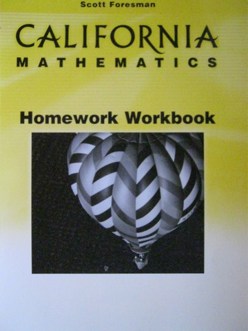 (image for) California Mathematics K Homework Workbook (CA)(P)