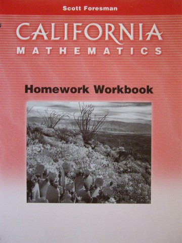 (image for) California Mathematics 1 Homework Workbook (CA)(P)