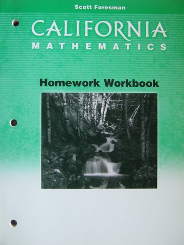 (image for) California Mathematics 4 Homework Workbook (CA)(P)
