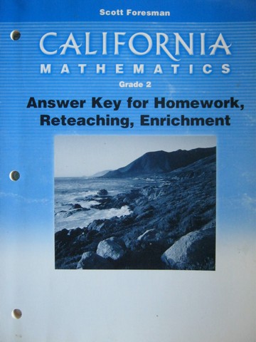 (image for) California Mathematics 2 Answer Key for Homework (CA)(P)