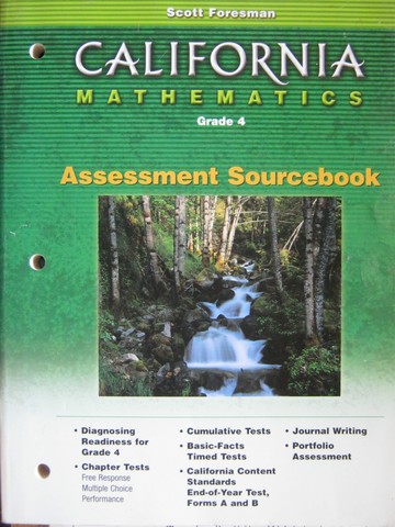 (image for) California Mathematics 4 Assessment Sourcebook (CA)(P)