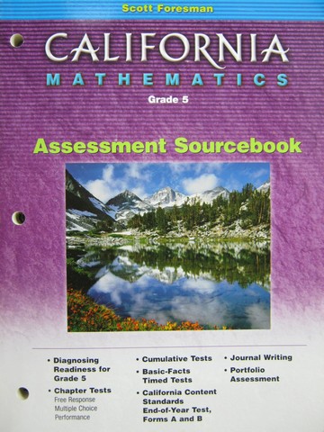 (image for) California Mathematics 5 Assessment Sourcebook (CA)(P)