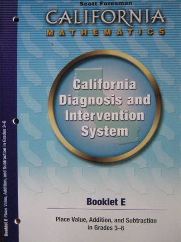 (image for) California Diagnosis & Intervention System Booklet E (CA)(P)