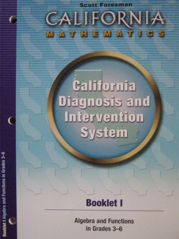 (image for) California Diagnosis & Intervention System Booklet I (CA)(P)