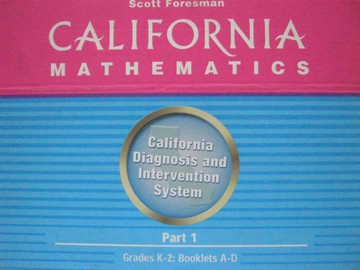 (image for) California Mathematics K-2 Diagnosis & Intervention Part 1 (Pk)