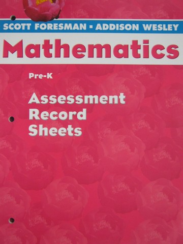 (image for) Mathematics Pre-K Assessment Record Sheets (P)