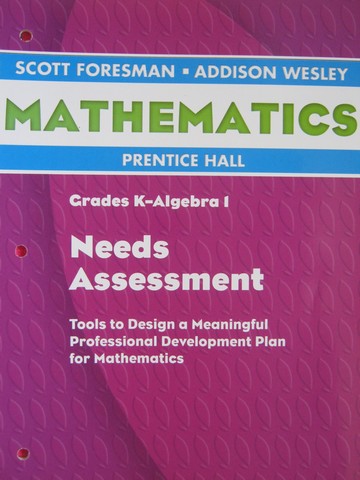 (image for) Mathematics K-Algebra 1 Needs Assessment (P)