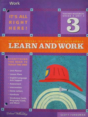 (image for) History-Social Science for California K Unit 3 TR (CA)(TE)(P)