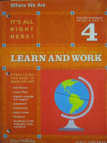 (image for) History-Social Science for California K Unit 4 TR (CA)(TE)(P)